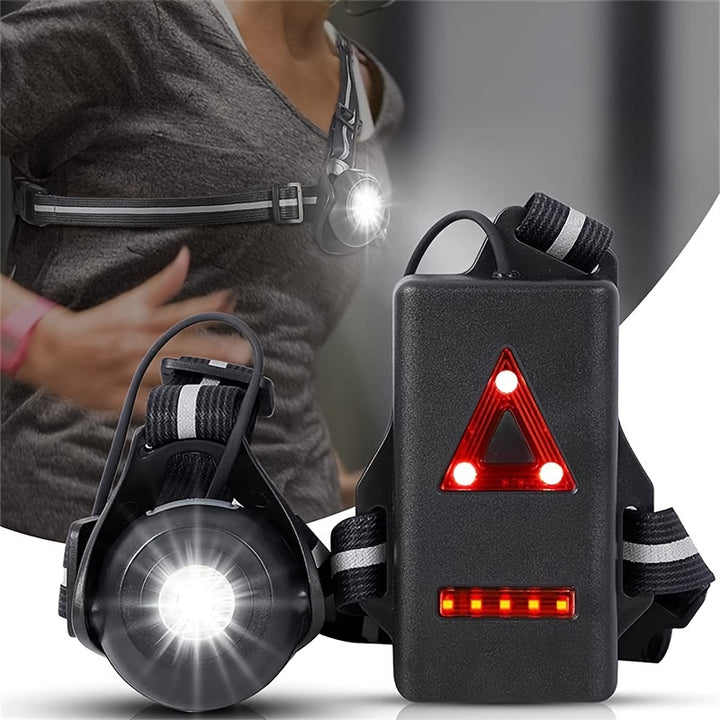 Outdoor USB Rechargeable Night Running Lights: LED Chest Lamp For Camping, Hiking, Running & Jogging - Enhance Your Outdoor Adventures!