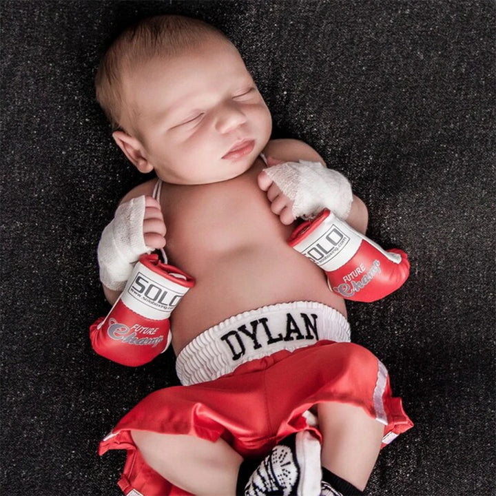 Newborn Photography Props Mini Simulation Boxing Glove Boxing Flag Gloves for Baby Photo Prop Decorated Accessories