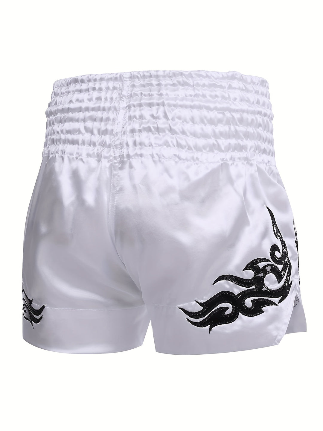 Embroidered Muay Thai & MMA Shorts - Durable Polyester, Non-Stretch, All-Season Sports Gear for Boxing & Training