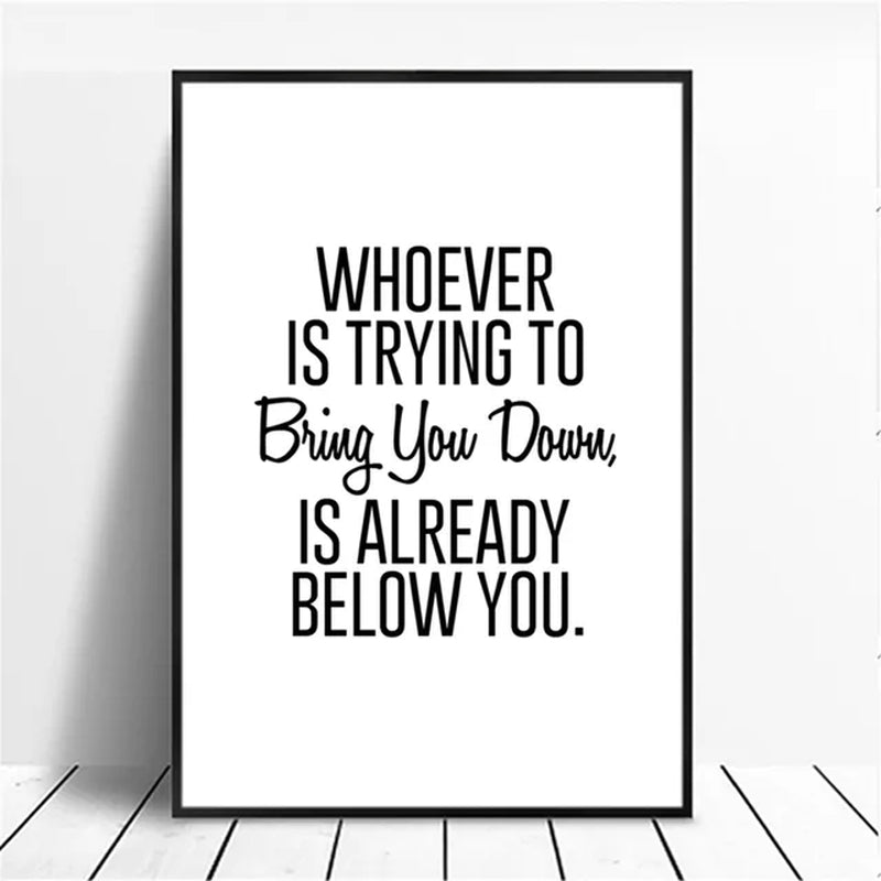 English Inspirational Quotes Words Poster Canvas Print Painting Wall Art Living Room Home Decoration