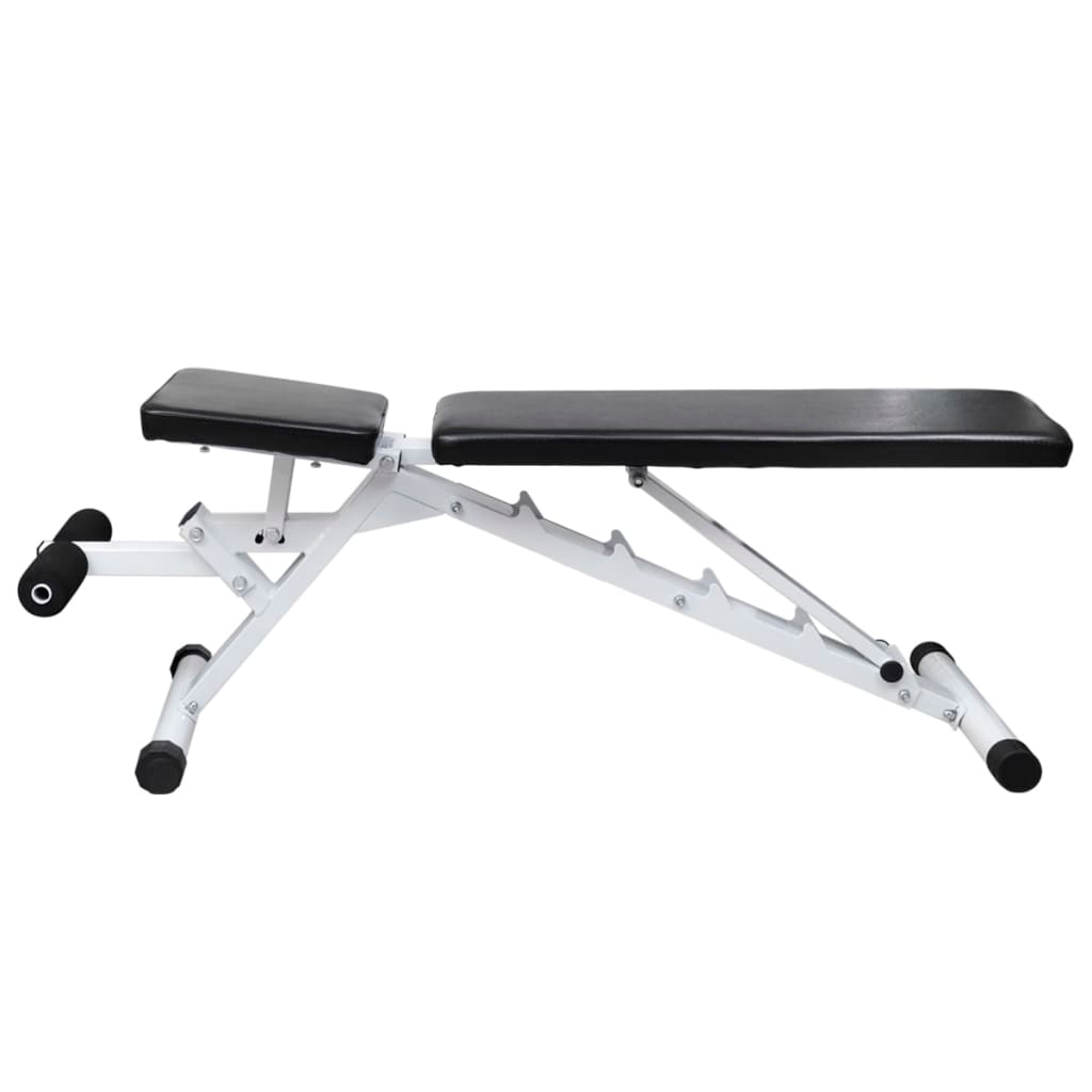 vidaXL Workout Bench with Barbell and Dumbbell Set 30.5 kg