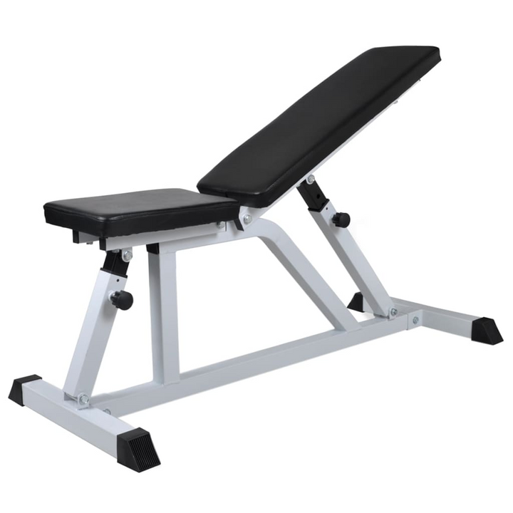 vidaXL Workout Bench with Barbell and Dumbbell Set 60.5 kg