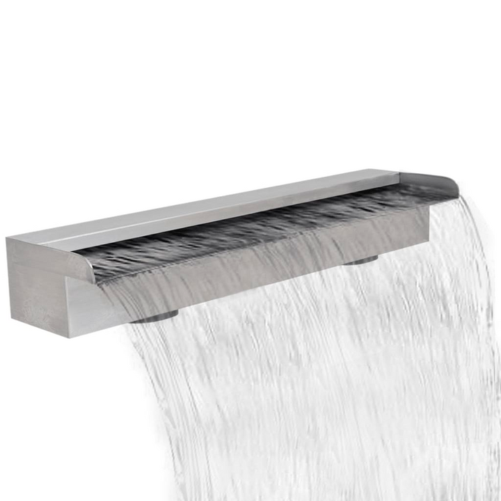 Rectangular Waterfall Pool Fountain Stainless Steel 60 cm