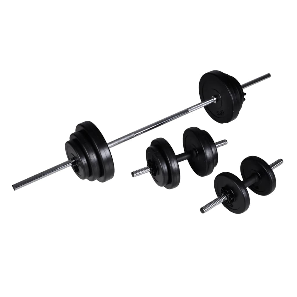 VidaXL Barbell +2 Dumbbell Set 30.5kg