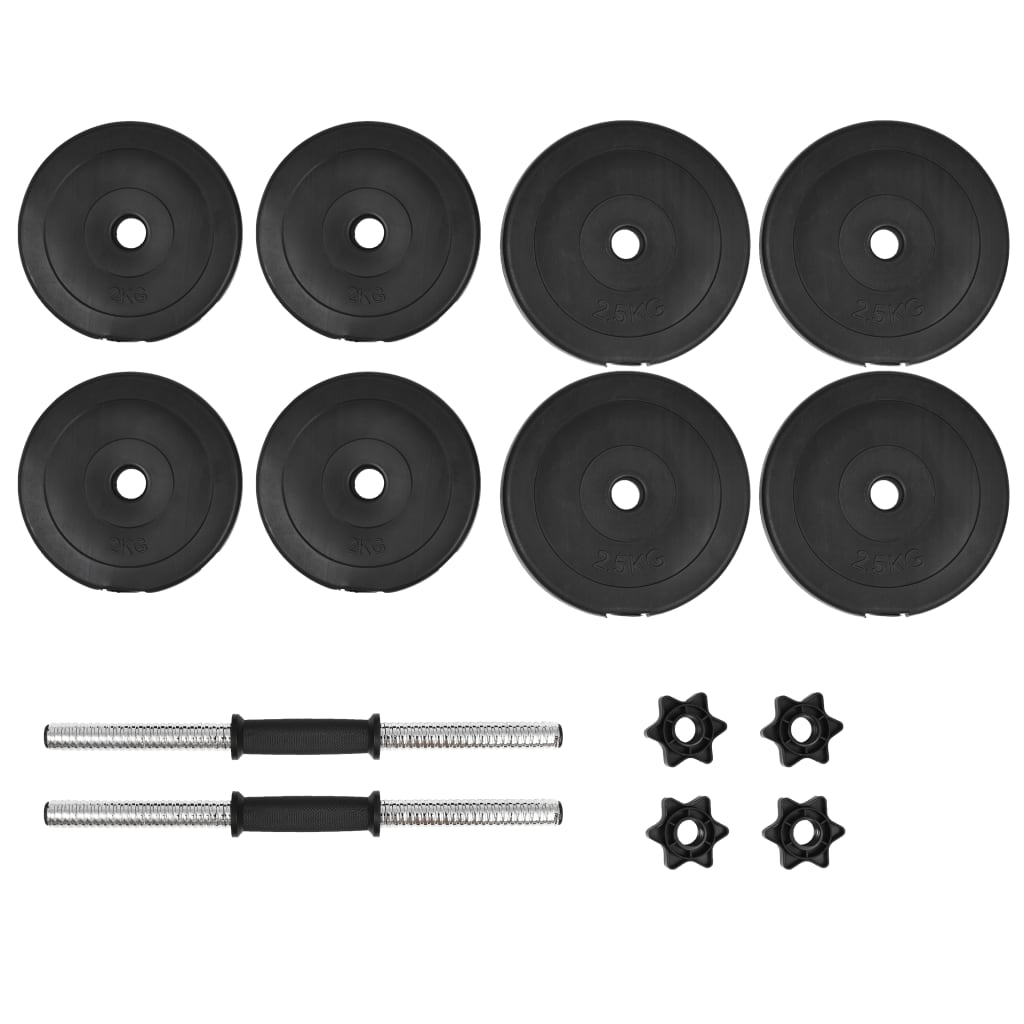 VidaXL 14 Piece Dumbbell Set 20 kg