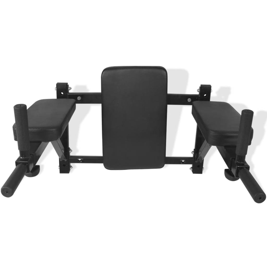 VidaXL Wall-mounted Fitness Dip Station Black