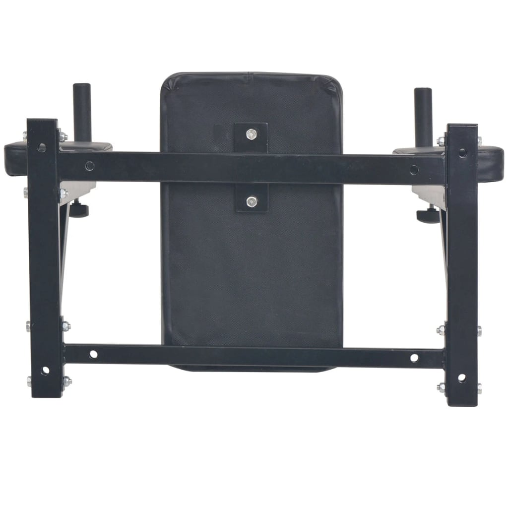 VidaXL Wall-mounted Fitness Dip Station Black