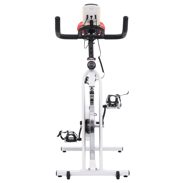 VidaXL Exercise Training Bike with Pulse Sensors White and Red