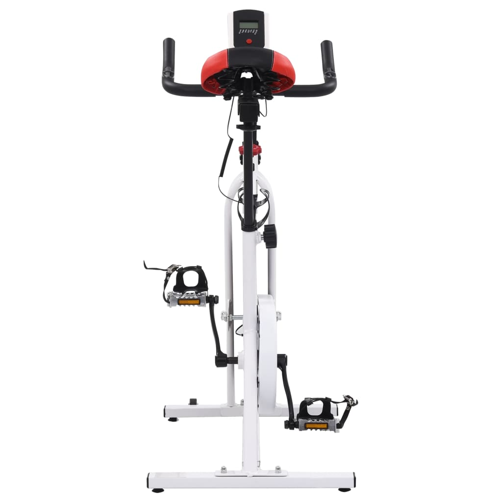 VidaXL Exercise Training Bike with Pulse Sensors White and Red