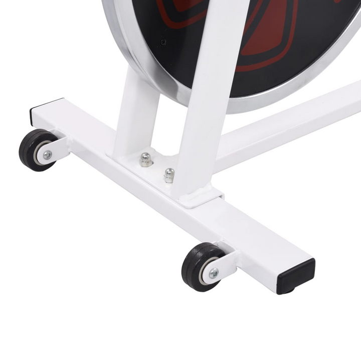 VidaXL Exercise Training Bike with Pulse Sensors White and Red