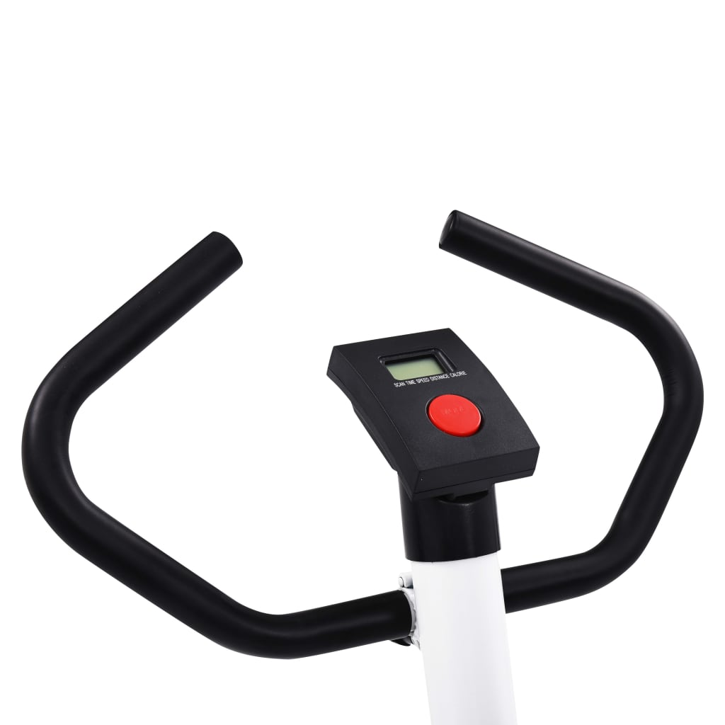 VidaXL Exercise Bike with Belt Resistance White