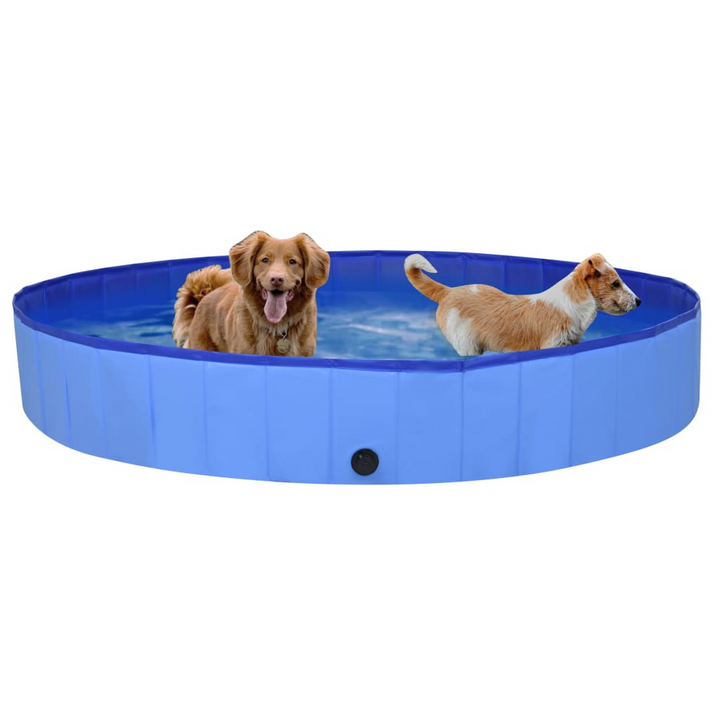 vidaXL Foldable Dog Swimming Pool Blue 200x30 cm PVC