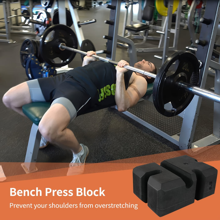 Bench Press Block, Adjustable Bench Rest Foam Shooters Block with 4 Heights, Bench Press Block Gym Board Fitness Trainer for Weightlifting Bodybuilding, Without Battery