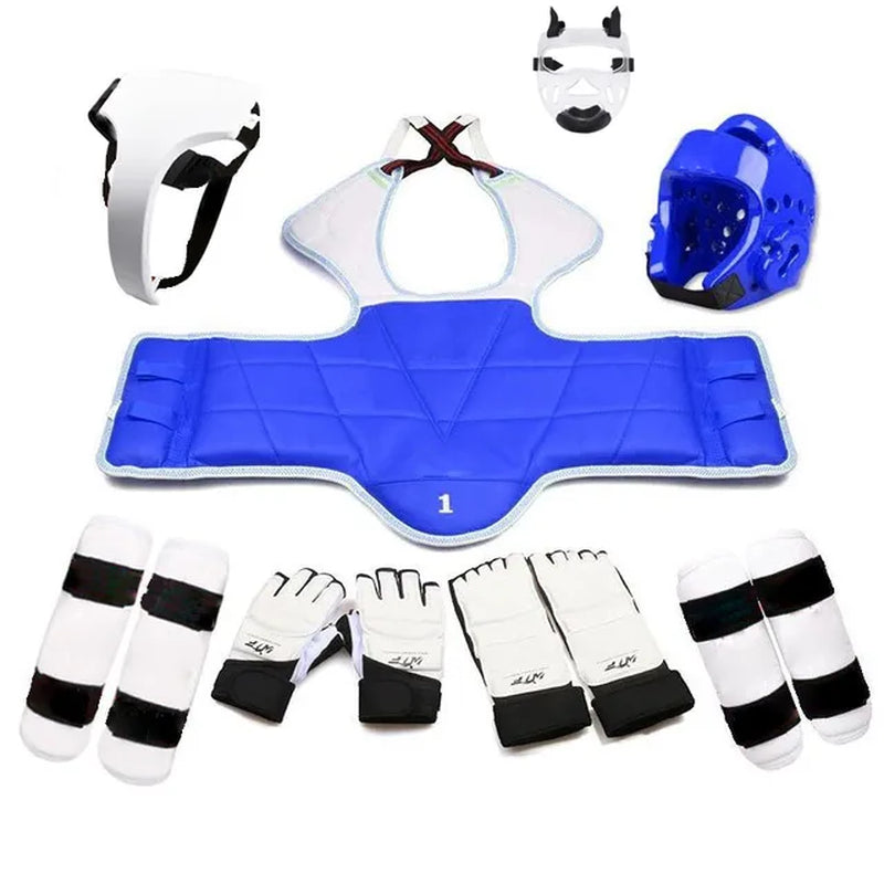 Taekwondo Five-Piece Set Taekwondo Protective Gear Helmet Armor Kickboxing Boxing Glove Taekwondo Equipment Head Protector