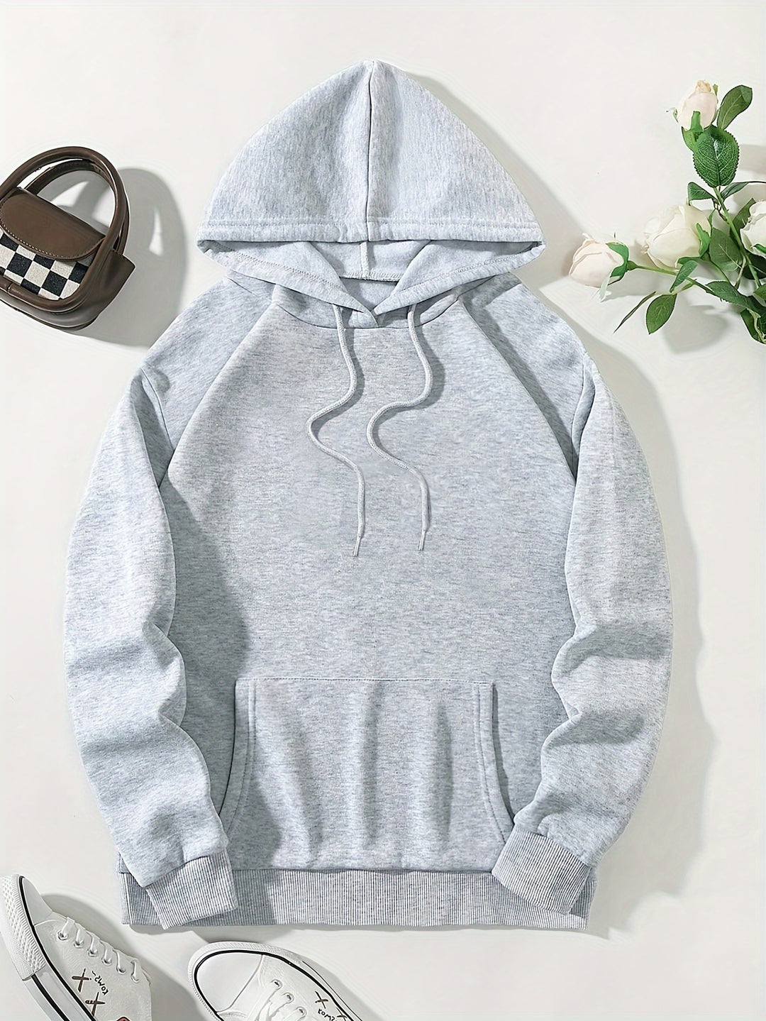 [Popular Choice] Women's Casual Cherry & Letter Print Hoodie - Long Sleeve, Drawstring, Polyester, Machine Washable for Fall/Winter, Casual, Sports Shirt