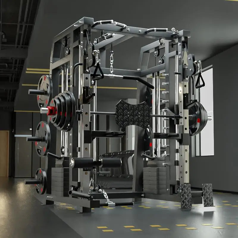 Multi-Function Smith Machine, Gym Equipment, Commercial Strength Training, 3D Power Rack