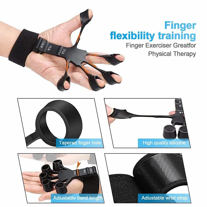 6 Resistance Levels Hand Grip Hand Strength Trainer Rehabilitation Physical Tools Fitness Finger Gripper Gym Expander Portable