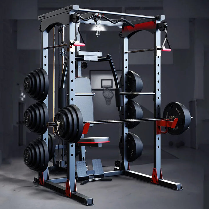 Workout Indoor Commercial Smith Machine Gym Fitness Equipment High Quality Multi Functional Trainer Squat Rack