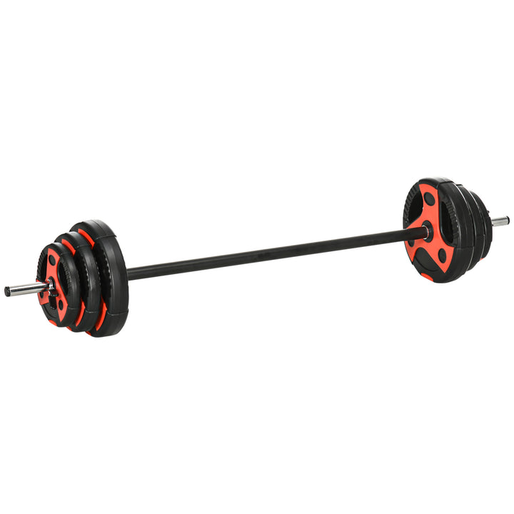 20kg Barbell Weights Set, Adjustable Weight Set, Free Body Pump Bar and Weights, Weight Lifting Strength Training Equipment for Home Gym Exercise