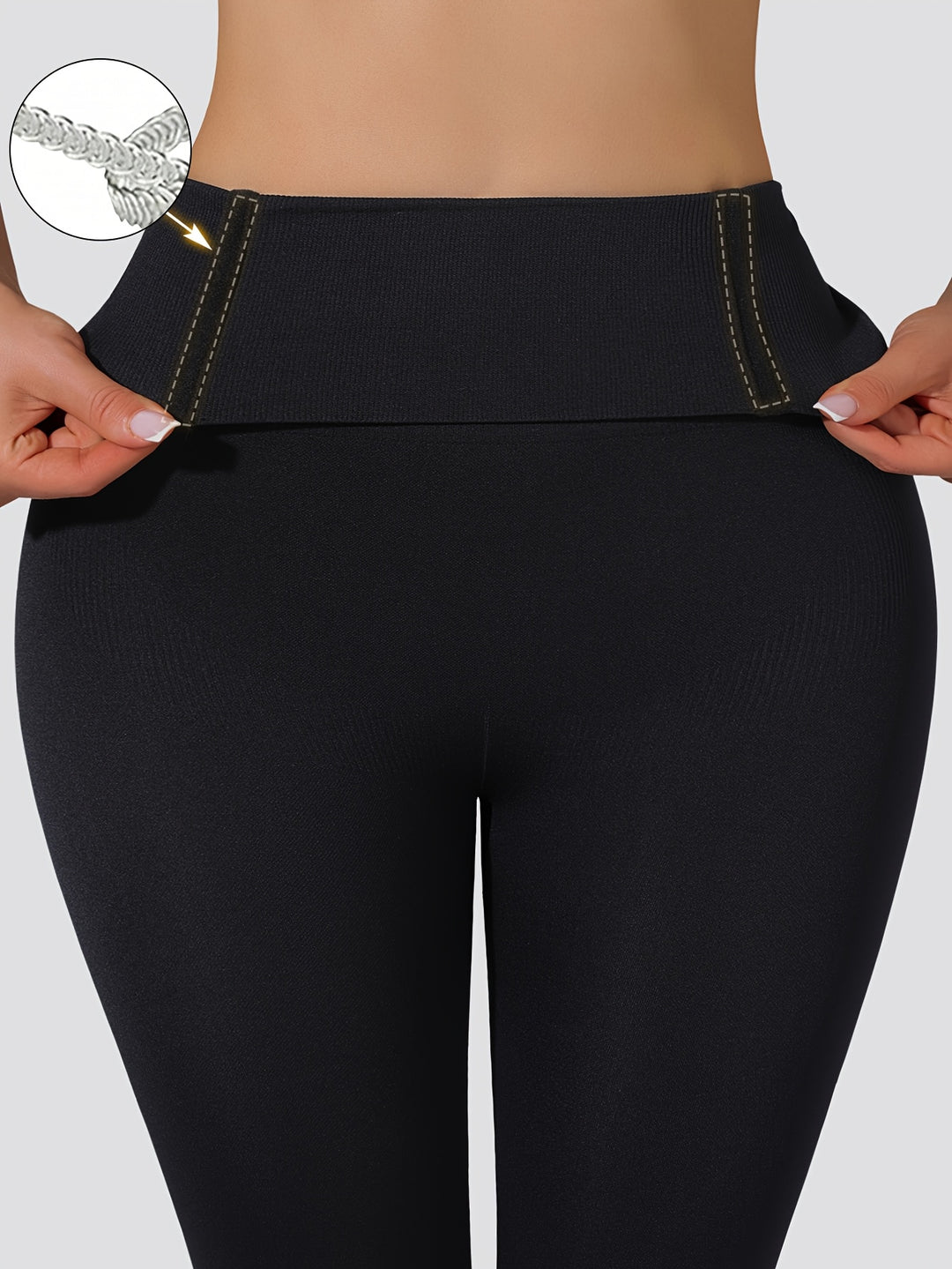 High-Waist Tummy Control Yoga Leggings - Stretchy, Butt Lifting Workout Pants for Women, Breathable Nylon Blend, Perfect for Spring/Summer/Fall