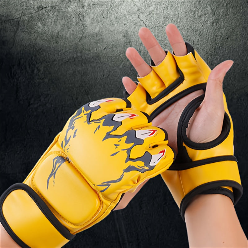 A Pair of Boxing Training Gloves Suitable for Adults, Both Men And Women, for Sparring And Martial Arts. These Gloves Are Designed for Taekwondo, Muay Thai, And Mixed Martial Arts, Including Boxing Training Equipment, Sports