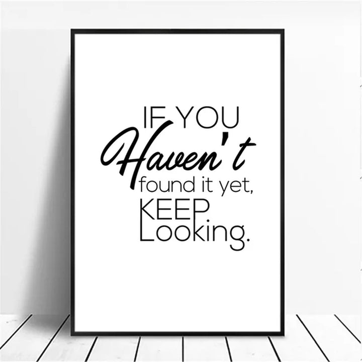 English Inspirational Quotes Words Poster Canvas Print Painting Wall Art Living Room Home Decoration