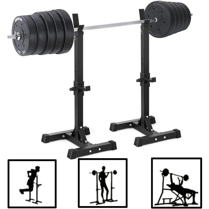 Squat Rack Heavy Duty Barbell Rack Adjustable Weight Lifting Bar Rack Dip Stand Weight Bench Press Rack Support Squat Stands For Home Gym Weight Lifting Equipment Max Load 249.48 KG