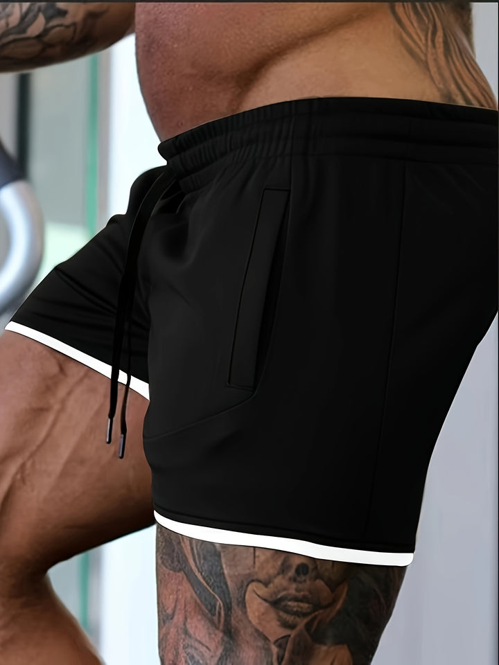 Men's Casual Slightly Stretch Elastic Waist Drawstring Mesh Shorts For Summer Gym Workout Training