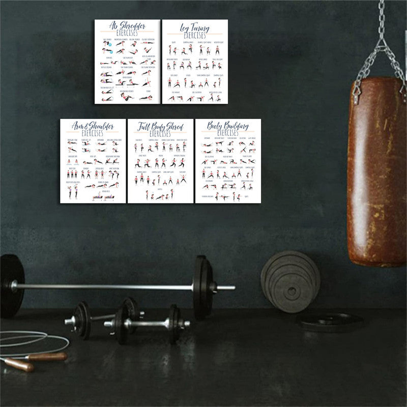 Ultimate Body Shred Guide - Full-Body Fitness Workout with Ab, Booty, Leg, Arm & Shoulder Exercises - 20.32x25.4 cm Unframed Poster, Perfect for Room Decor