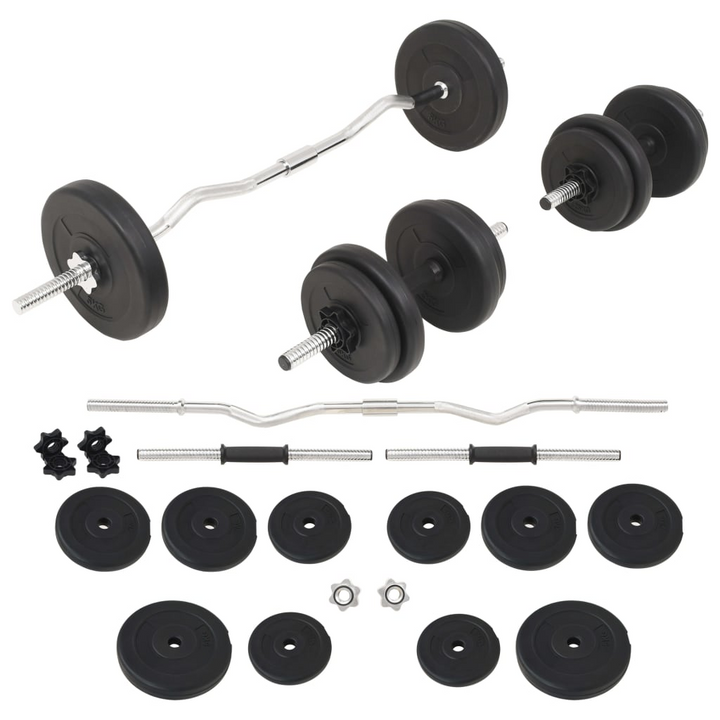 VidaXL Barbell and Dumbbell Set 30 kg