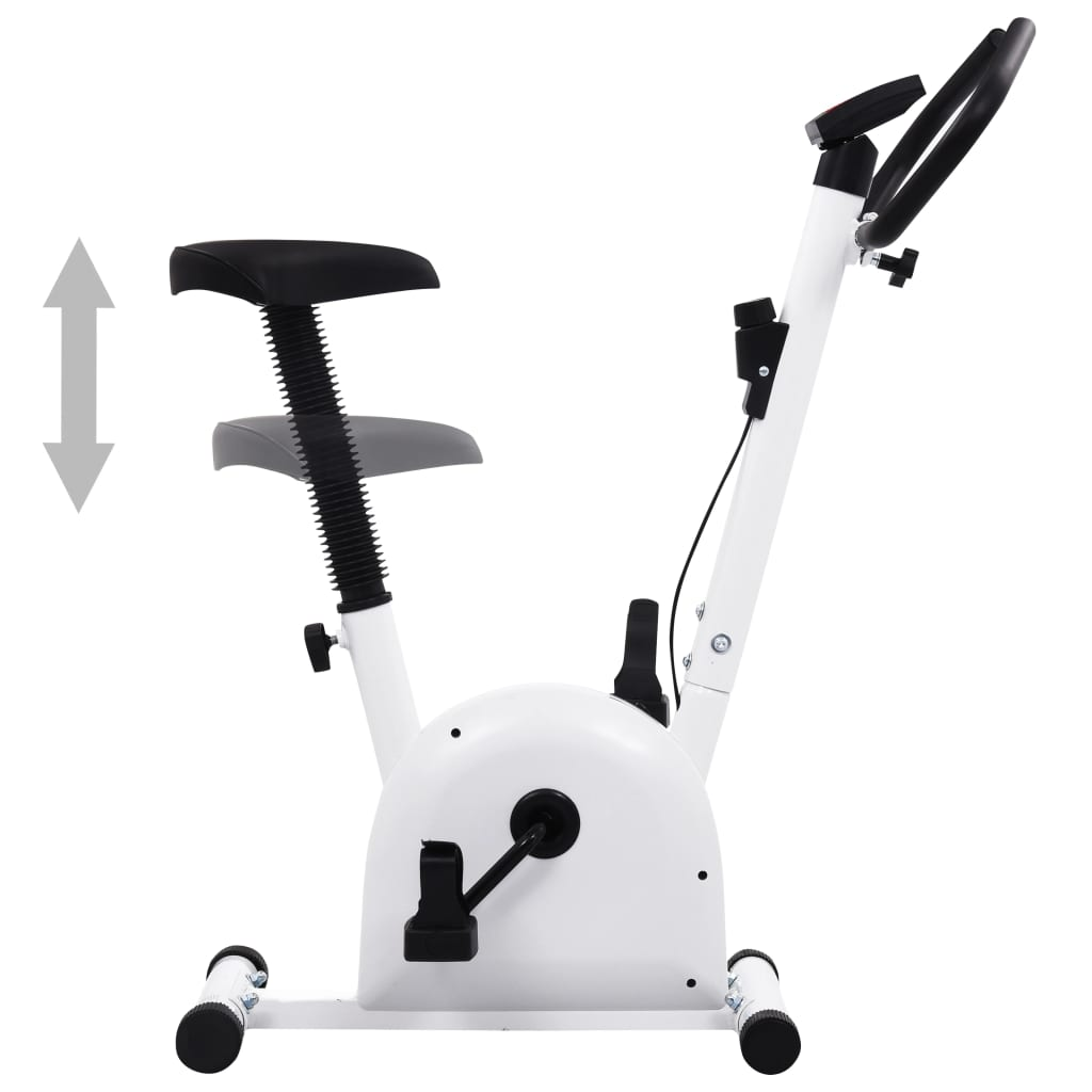 VidaXL Exercise Bike with Belt Resistance White