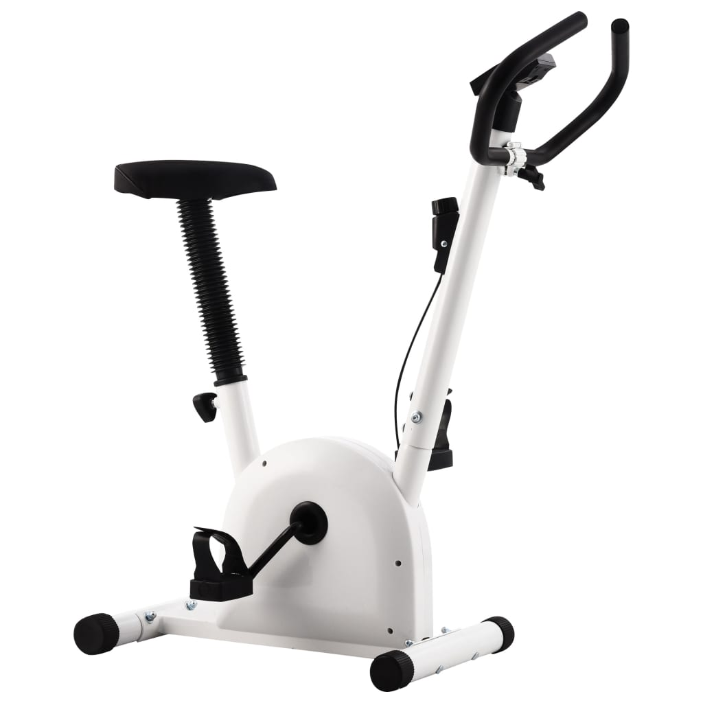 VidaXL Exercise Bike with Belt Resistance White