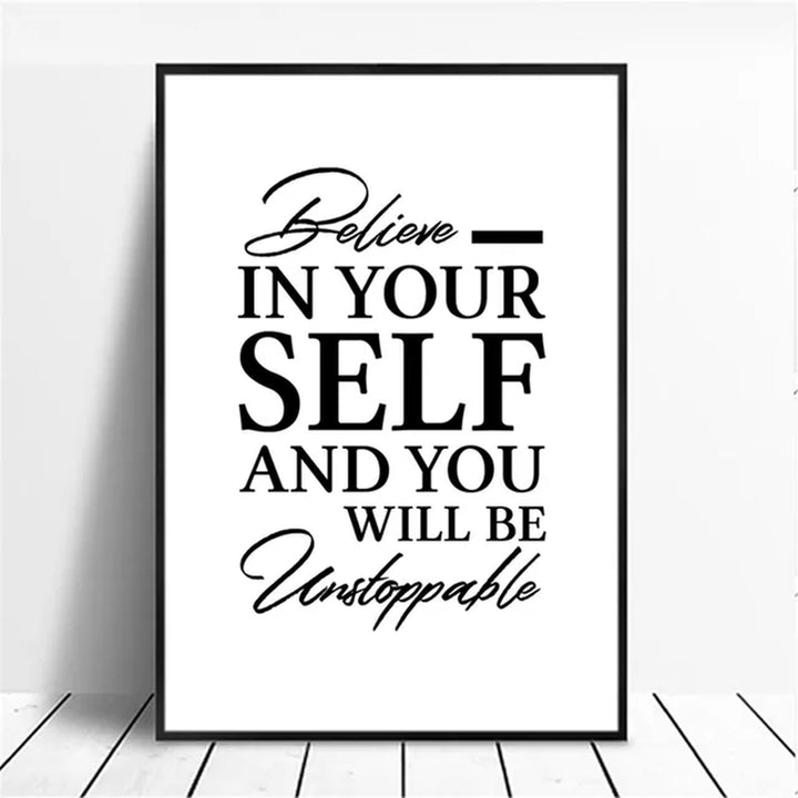 English Inspirational Quotes Words Poster Canvas Print Painting Wall Art Living Room Home Decoration