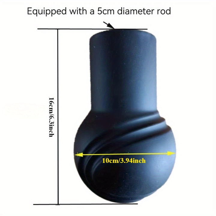 Barbell Sleeve Protector - Black Rubber Barbell Bomb for Press, Jerk, Spin, Split Squats - Durable, Non-Slip, Easy to Absorb Gym Accessory