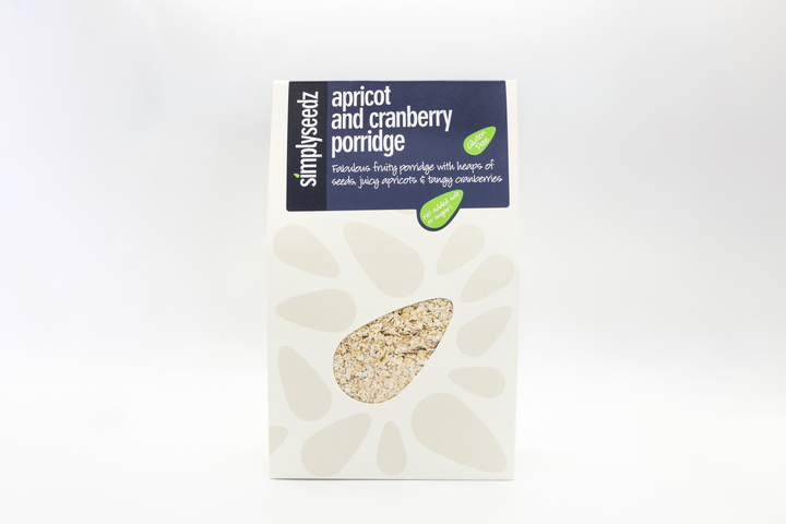 Simplyseedz Apricot & Cranberry Jumbo Oat Porridge 500g Fibre rich Gut healthy (5 x 500g)