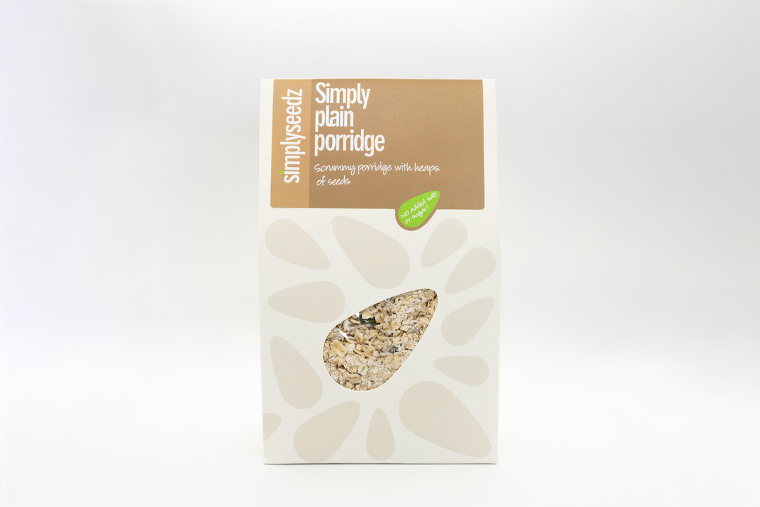 Simplyseedz Simply Plain Jumbo Porridge Oats 500g Fibre rich Gut healthy (5x 500g)