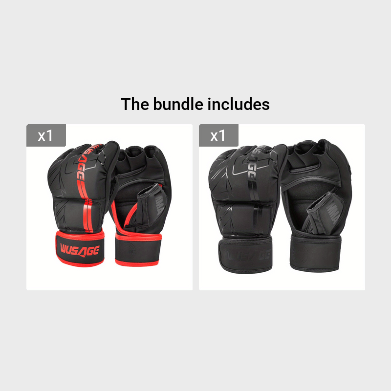 ProGrade Kickboxing Gloves for Men and Women - Fingerless MMA Gloves for Muay Thai, Sparring, and Punching - Enhanced Grip and Protection