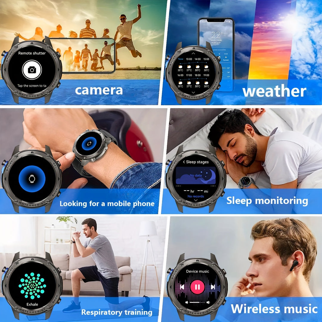 Fanwear GPS Smart Watch with GPS, Compass, Altitude, Air Pressure, Swimming, Triathlon, Timer, 5ATM Waterproof, Stop Watch, 170+ Sports Mode, Automatic Recognition Of Motion Patterns, 500mAh USB-Charged Battery, ATS3085L Chip