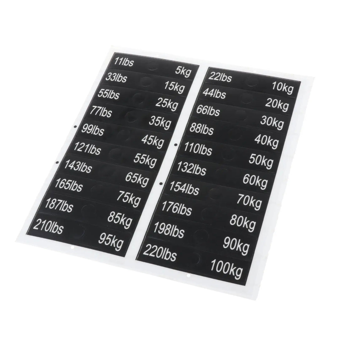 Weight Stack Labels Weighted Block Label Sticker for Weight Identification Number Stickers for Workout Gym Machine Accessories