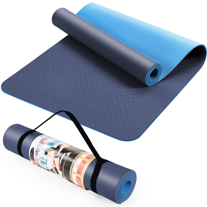 6mm TPE Yoga Mat Moisture-proof Non-slip Yoga Mat Thickened Fitness Mat For Home Gym Training