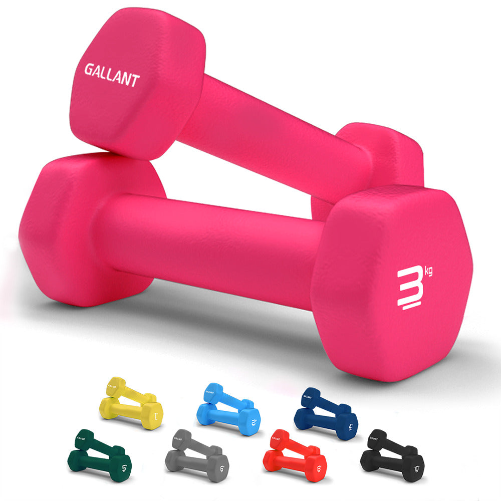 Neoprene Dumbbells Weights Pair Home Gym Fitness Aerobic Exercise Iron Hand Set