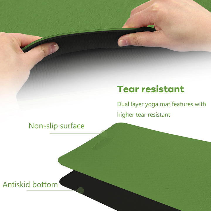 6mm TPE Yoga Mat Moisture-proof Non-slip Yoga Mat Thickened Fitness Mat For Home Gym Training