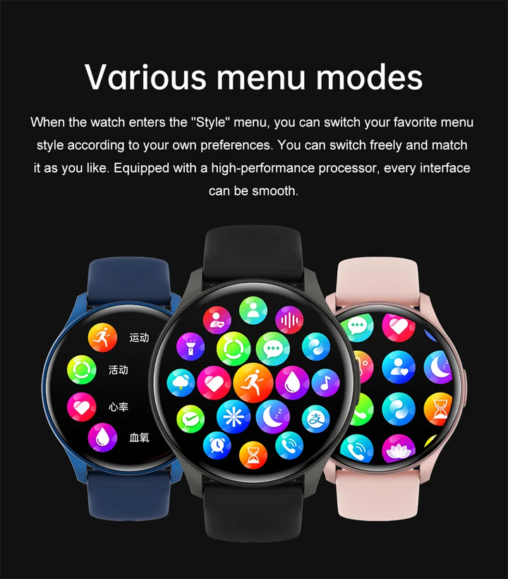 1.43 Inch AMOLED Smart Watches Women Bluetooth Call Sports Fitness Tracker Blood Men Smartwatch For Android IOS