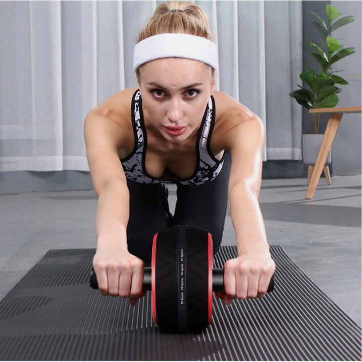 Pro Abs Roller Exercise Wheel Abdominal Core Strength Workout Muscle Cruncher