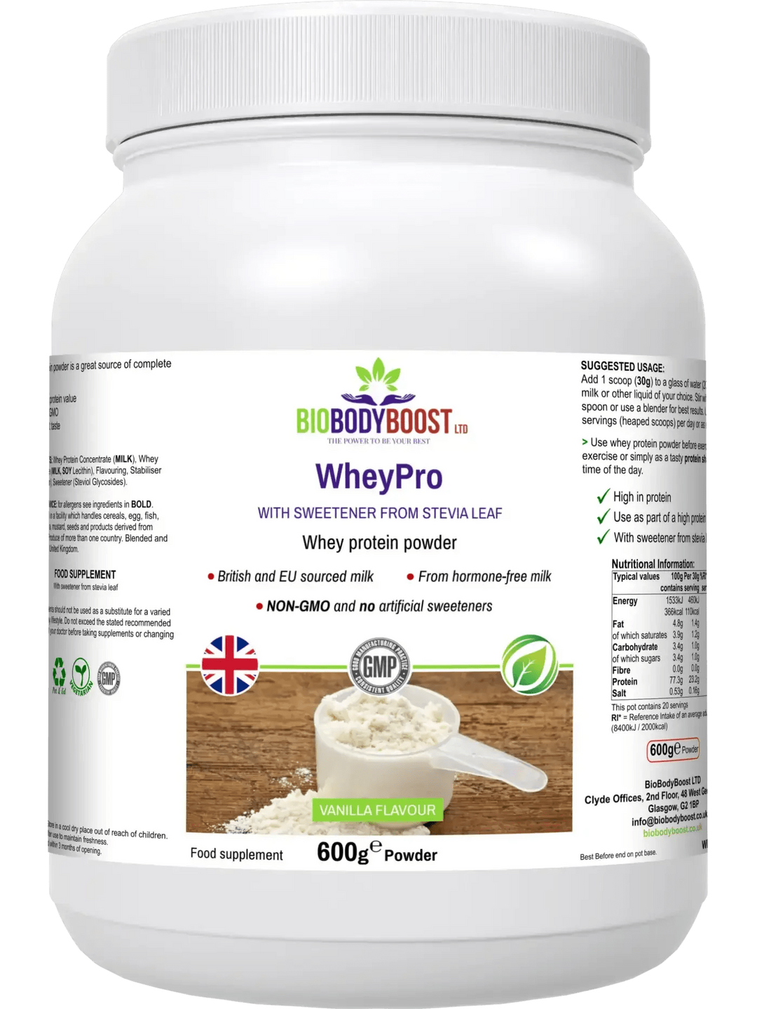 WheyPro (Vanilla flavour) Whey Protein Powder