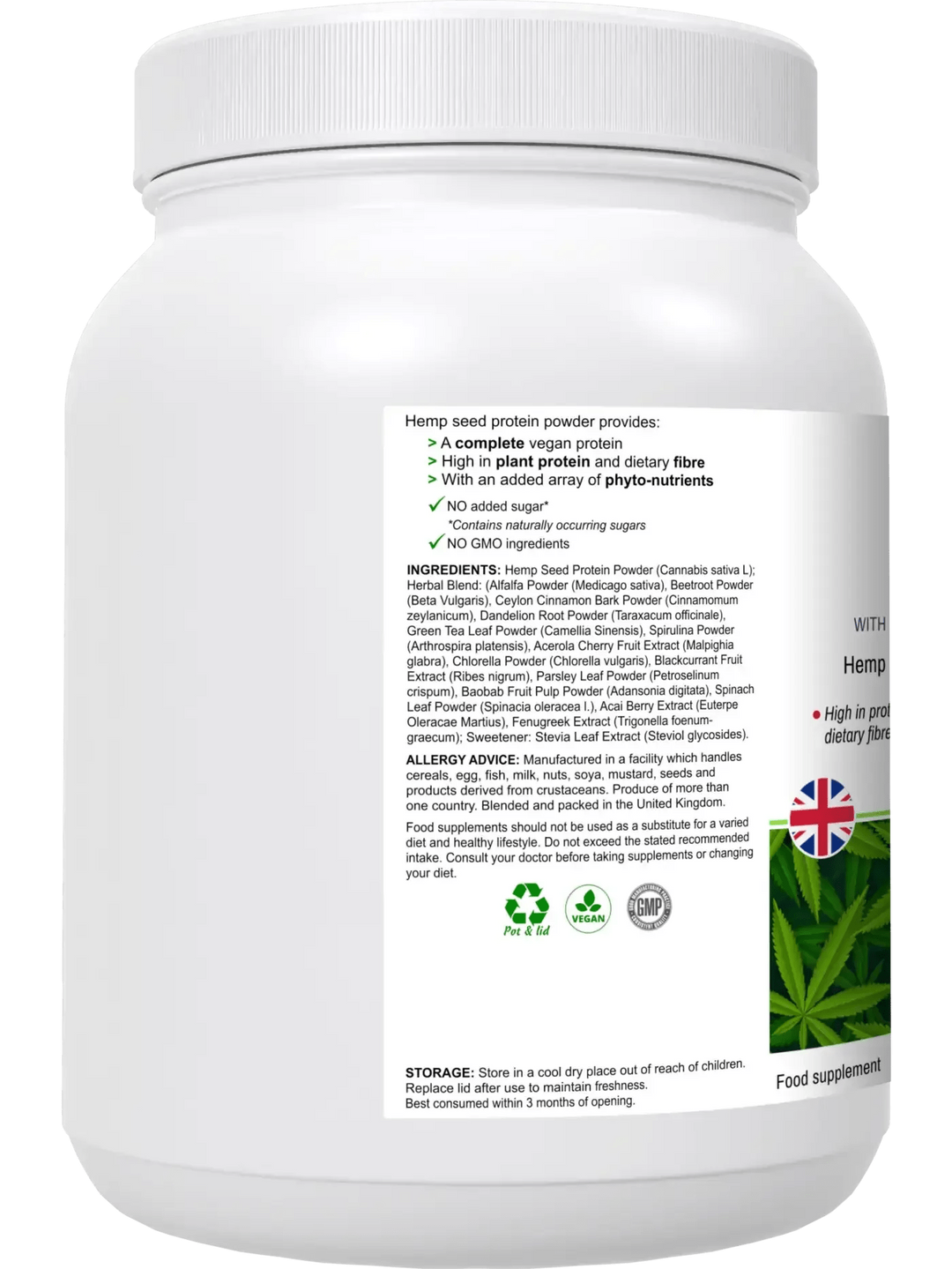 HyperHemp - Vegan Protein Powder (Hemp Seed)