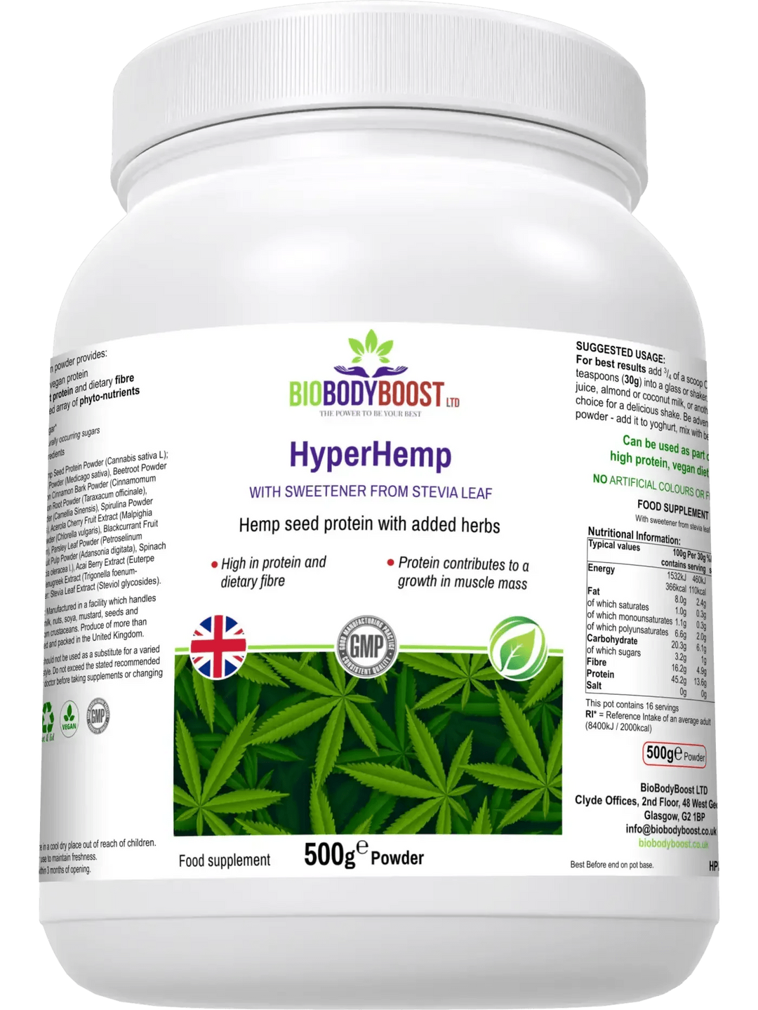 HyperHemp - Vegan Protein Powder (Hemp Seed)