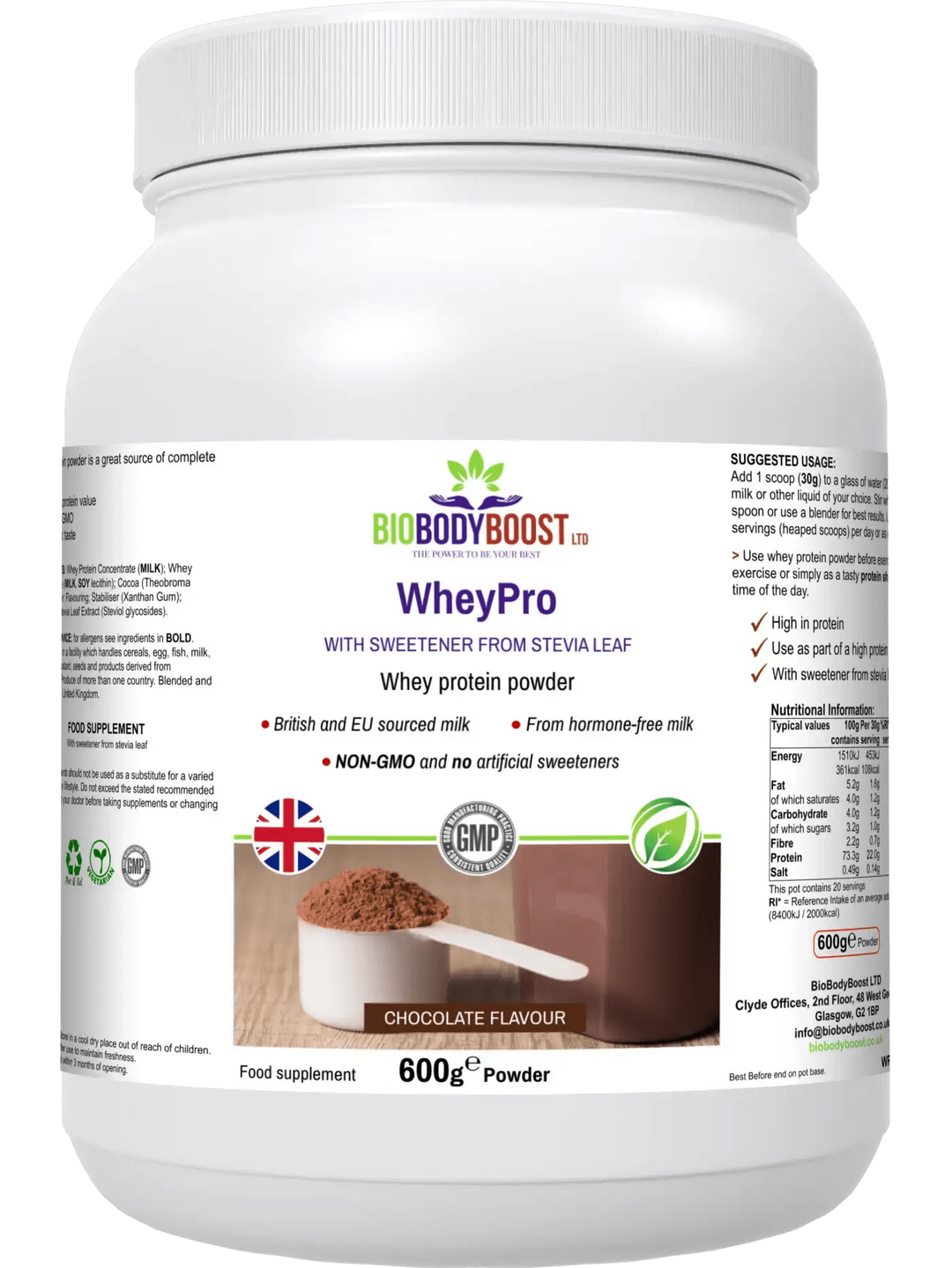 WheyPro - (Chocolate flavour) Whey Protein Powder