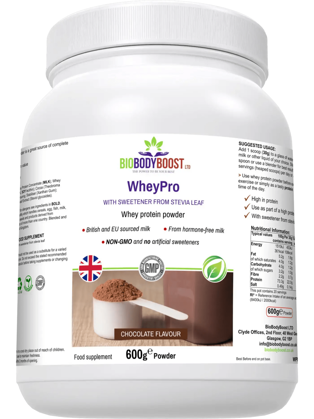 WheyPro - (Chocolate flavour) Whey Protein Powder