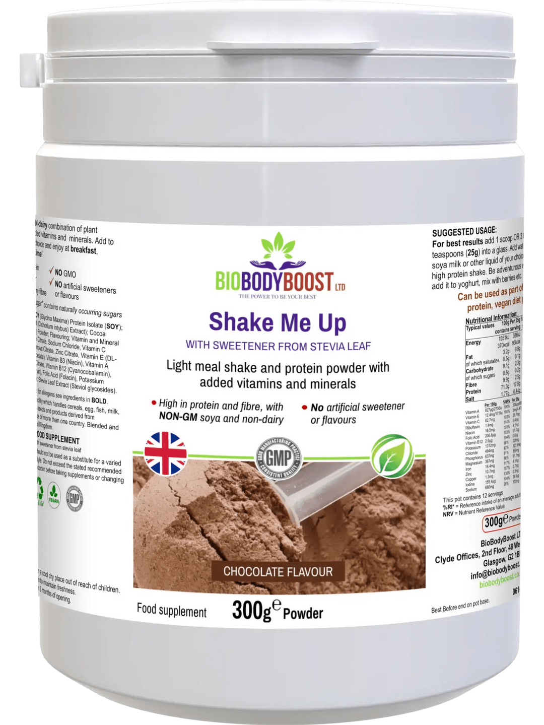 Shake Me Up (Chocolate flavour)- Vegan Protein Shake